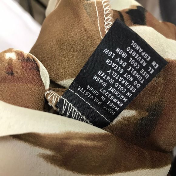 Unique Spectrum Women's Zebra Striped Button Front Blouse Tie Waist Size 1X - Picture 6 of 6